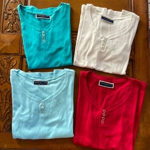 Karen Scott set of 4 short sleeve dressy T-shirt - MP